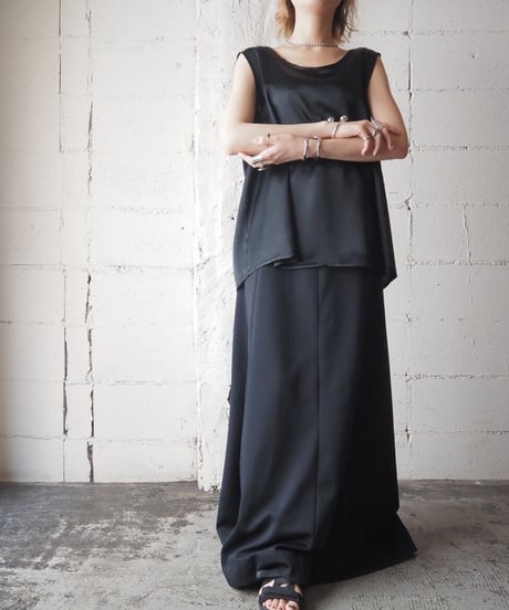 Satin Sleeveless Blouse BK