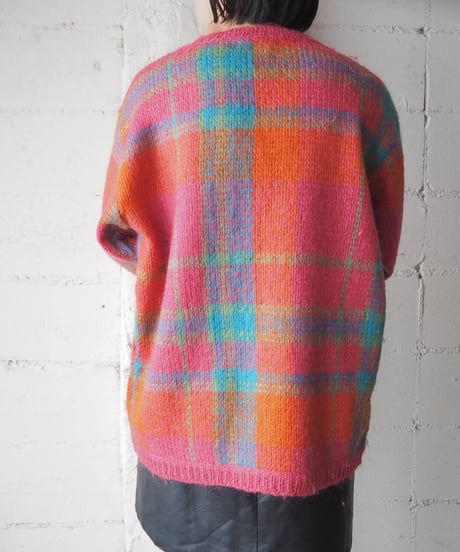 Check Pattern Mohair Knit PIGN