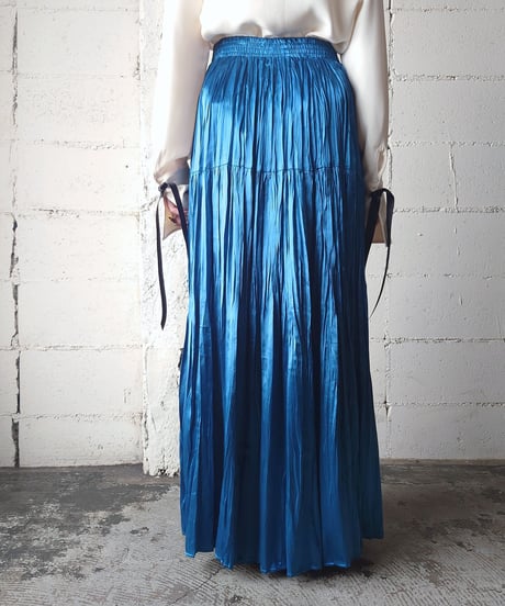 Satin Pleated Skirt BL