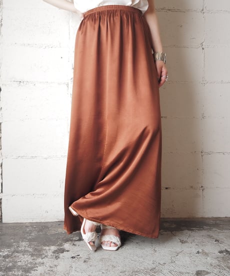 Satin Easy Long Skirt BR