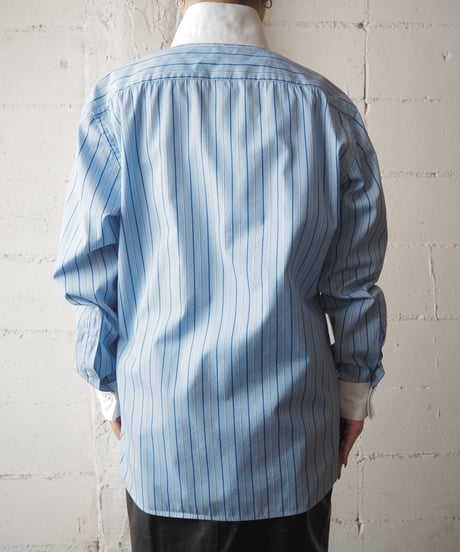 Ralph Lauren White Collared Stripe Shirt BLWH