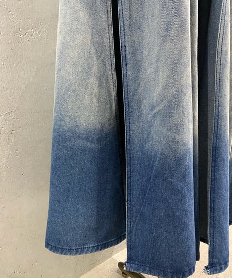 Design Hem Gradation Denim Skirt LBLBL