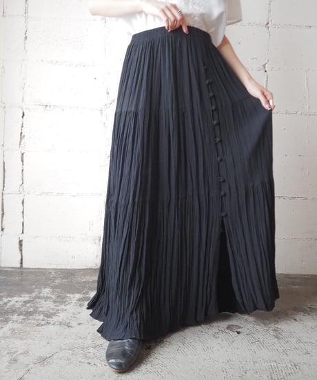 Washer Tiered Easy Skirt BK