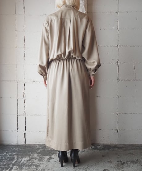 1980's Four Pockets Stand Collar Dress BE