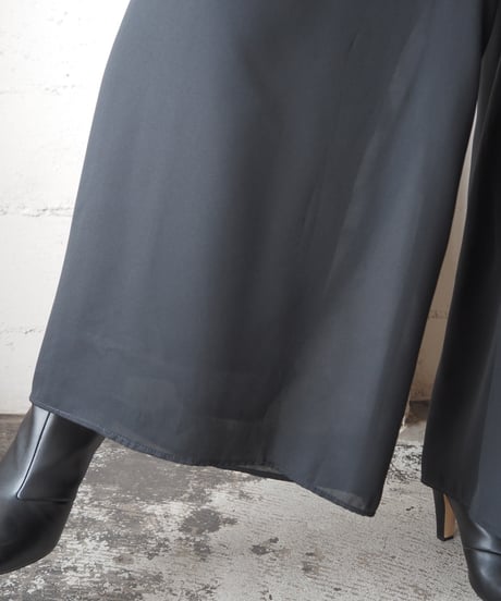 West Gather Sheer Wide Pants BK