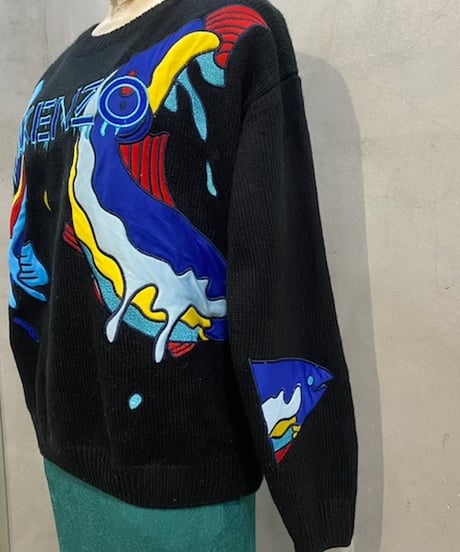 KENZO Fish Pattern Knit BK