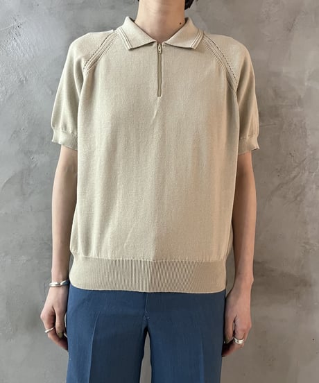 Zip Polo S/S Knit BE