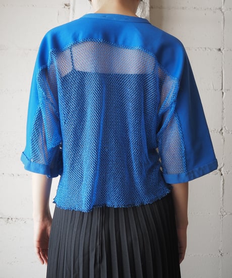 REMAKE Frilled Short Mesh Tee BL