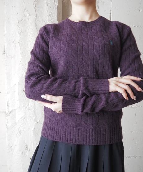 Ralph Lauren SPORT Wool Cable Sweater PUR