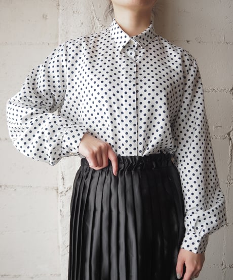 Fly Front Dot Shirt WHBK