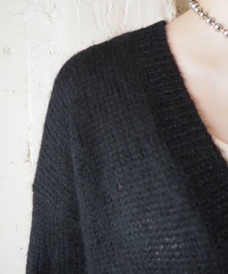 Mohair Knit Cardigan  BK