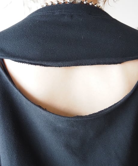 REMAKE Slashed×Metalic Frill Sweat BKSV