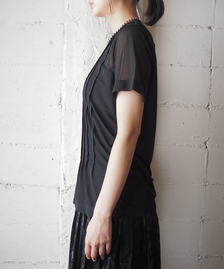 tricot COMME des GARCONS S/S Sheer Tops BK