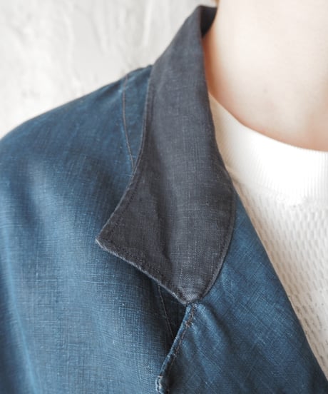 〜1930's Antique Linen Maquignon Coat NVBK