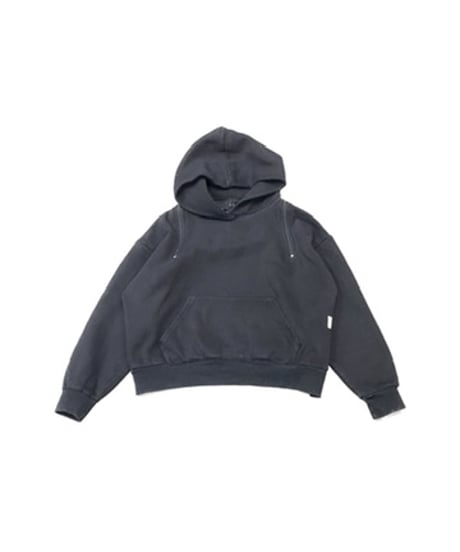 Shoulder Zip Hoodie BK