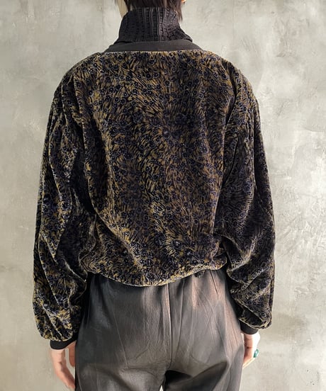 Shadow Pattern Velor Blouson