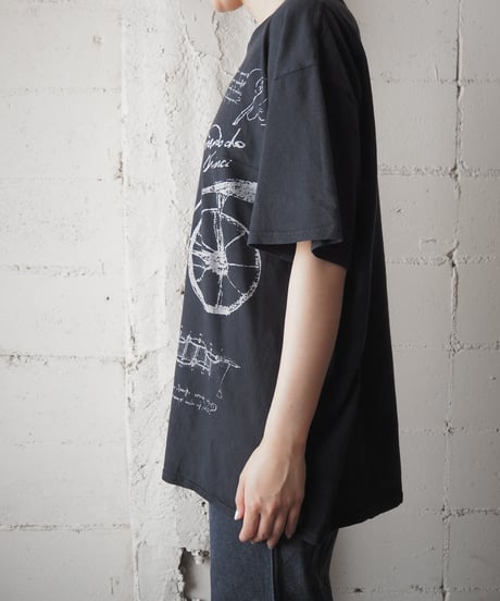 Leonardo daVinci Bicycle Sketch Tee BK