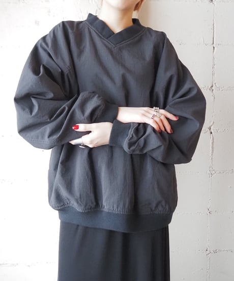 Nylon Pullover Tops BK