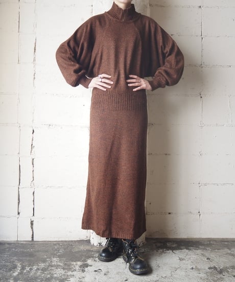 Layered Design Knit Dress BR