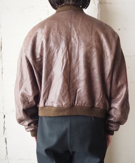 Short Rib Leather Jacket BR