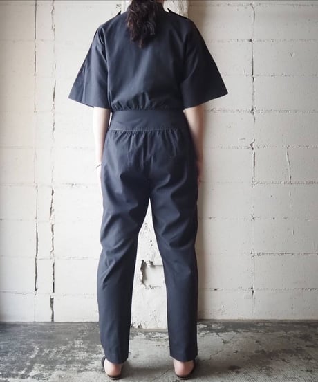 White Stitch Jumpsuit BK