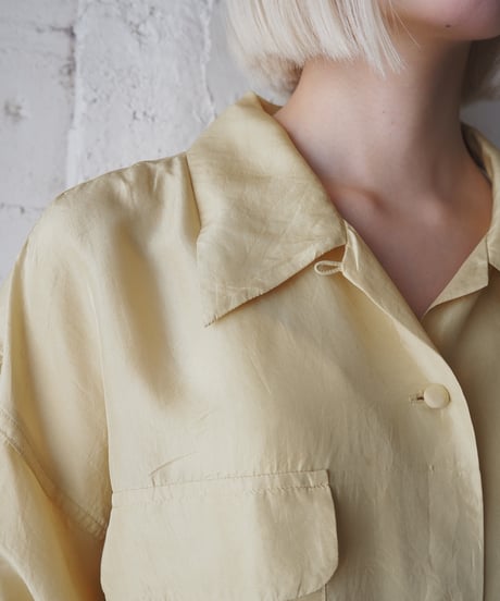 Open Collar Pure Silk Shirt YE