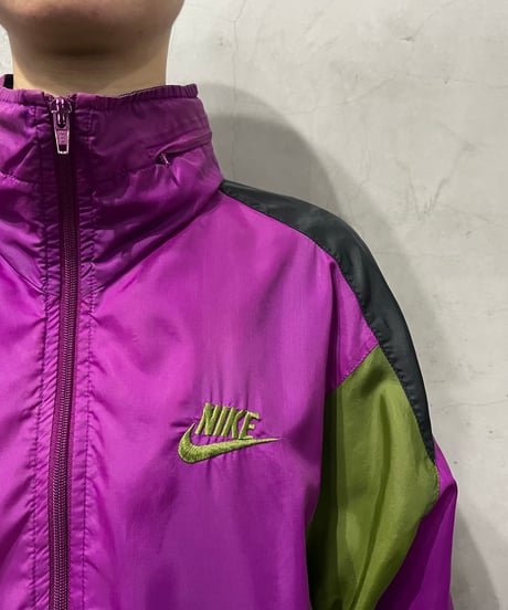 NIKE Tricolor Nylon Jacket PURKABK