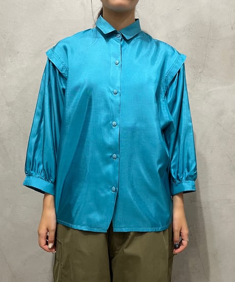 Volume Sleeve Satin Blouse BL