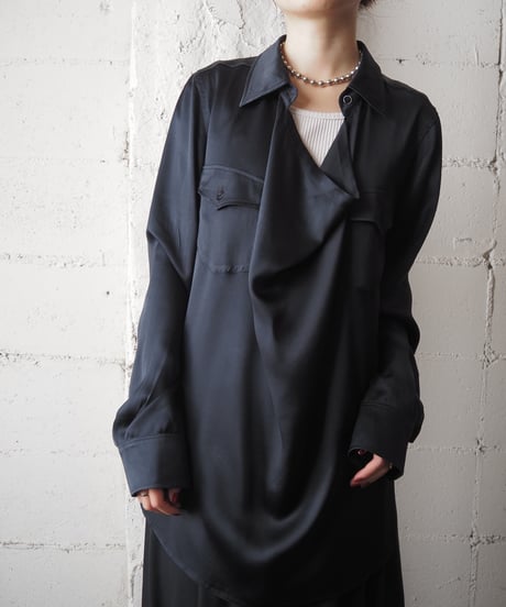 Max Mara Satin Draped Shirt BK