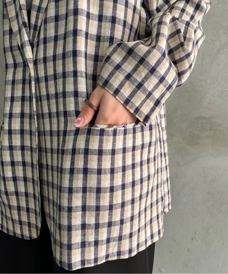 Check Tailored Jacket NVIV