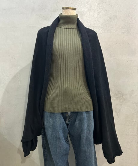 Y's Asymmetric Wool Cardigan BK