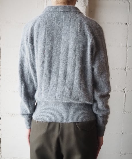 Angora Mix Collar Knit GR