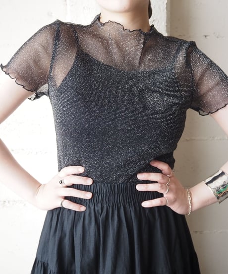 Seethrough Glitter cutsewn BK