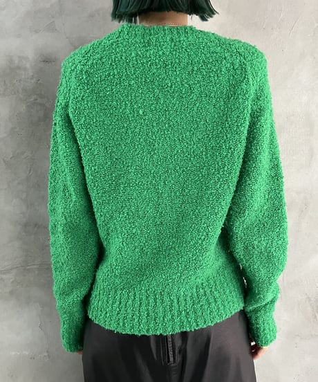 1970's Vneck Hem Rib Knit GN
