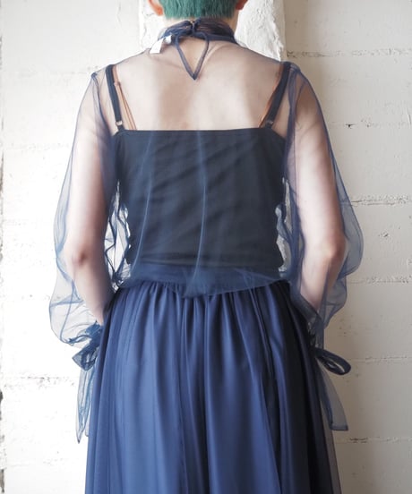 Boe Tie Tulle L/S Blouse NV