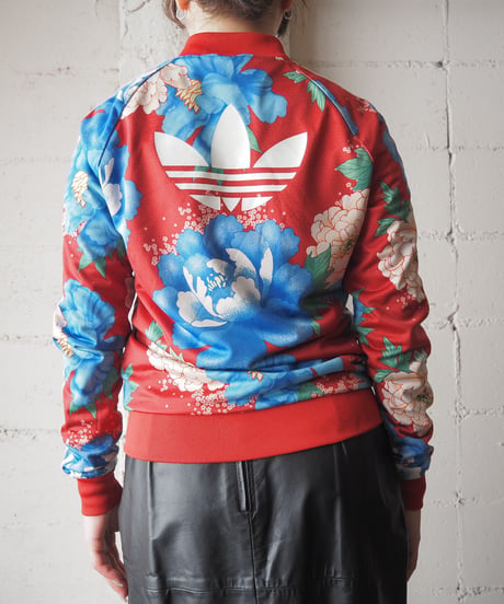 adidas Floral Pattern Track Jacket RE BL