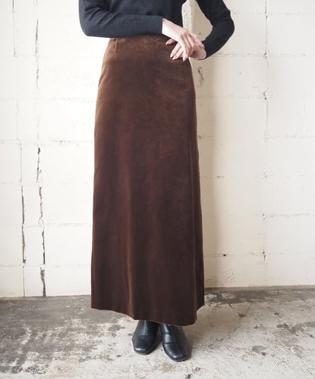 Velour Tight Long Skirt BR