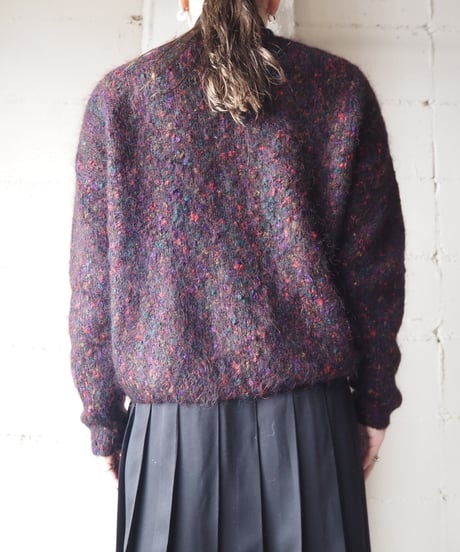 Nep Yarn V Neck Cardigan BKREGN