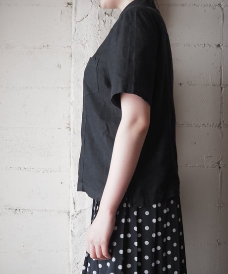 Linen Short Sleeve Shirt BK