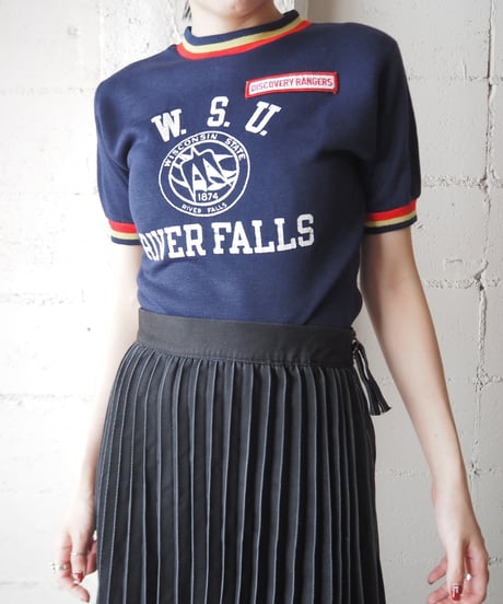 60's-70's CHAMPION "W.S.U RIVER FALLS" S/S Sweat NVREYE