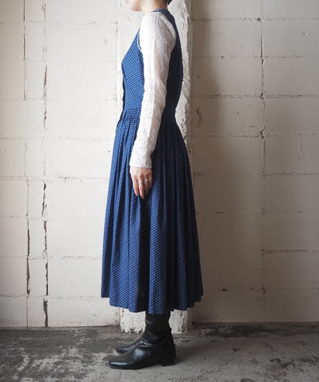 〜1970's Sleeveless Tyrolean Dress BL