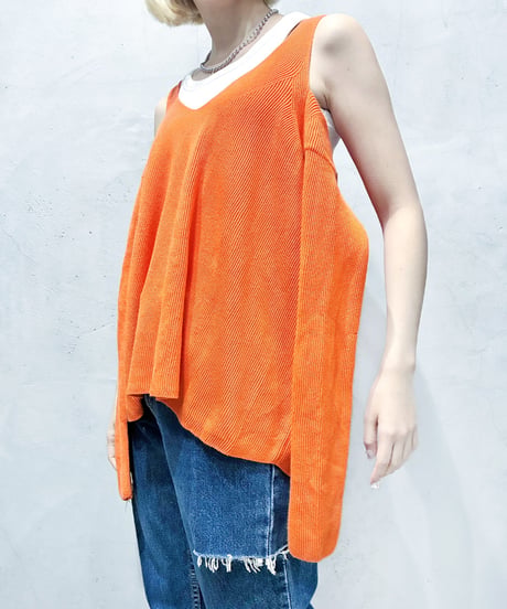 MM6 Maison Margiela Off Shoulder Rib Knit OR