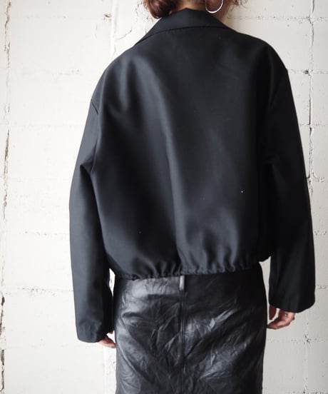 REMAKE Open Collar Short Jacket BK