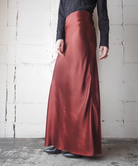 Satin Semi Mermaid Long Skirt BR