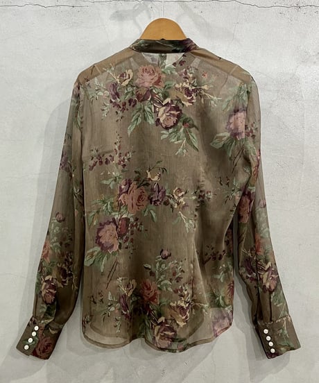 "LAUREN" Flower Pattern Frilled Blouse BR