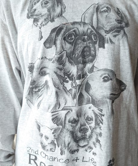 Dog Print Long Sleeve Tee GR