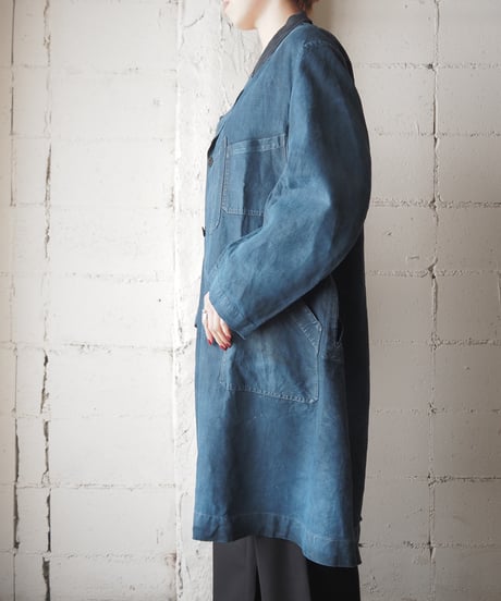 〜1930's Antique Linen Maquignon Coat NVBK