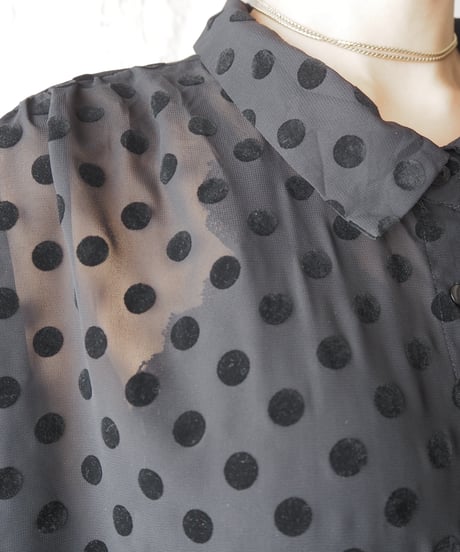Sheer Dot Shirt BK