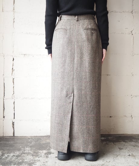 Ralph Lauren Heringbone Tweed Tight Skirt WHBK