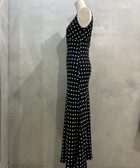 Made in USA Polka Dot Sleeveless Dress BKWH